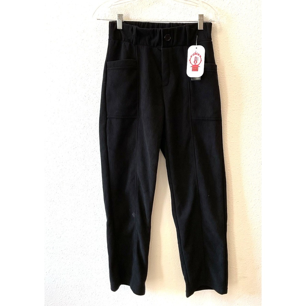 La La Muse Women's Super Warm Black‎ Ribbed Pant Size M NWT NEW